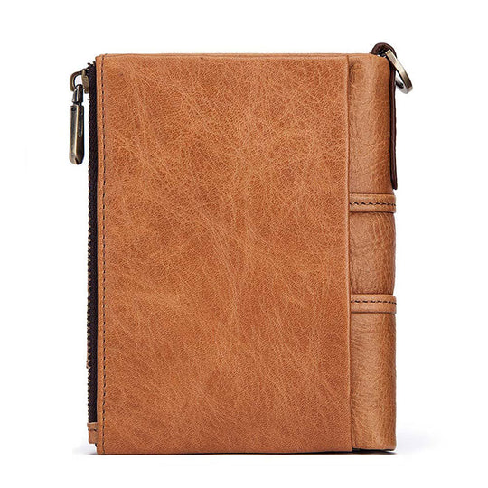 Luxury antique finish men's leather wallet