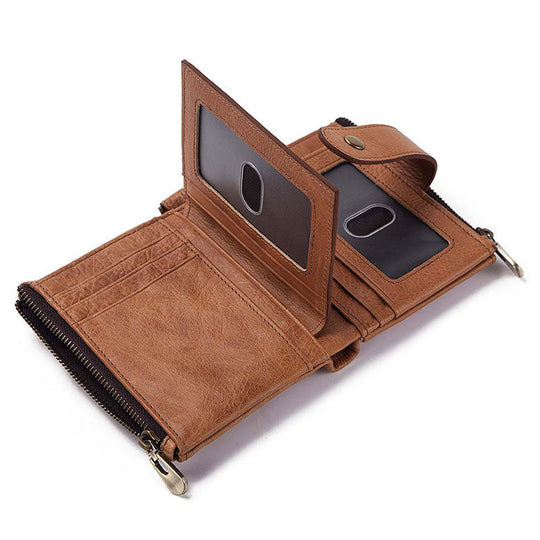Custom crafted vintage men's wallet RFID