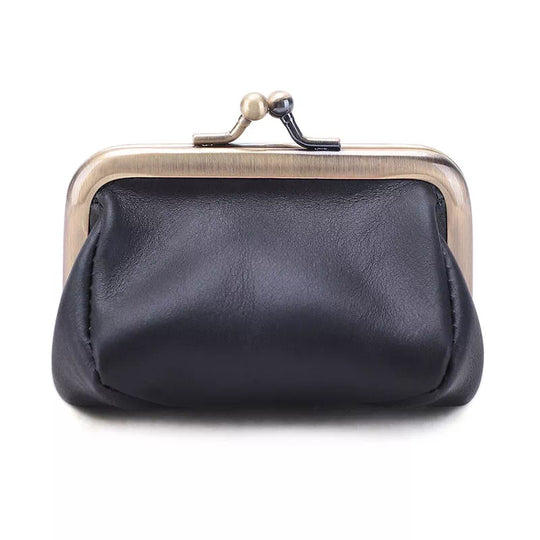 Kiss Lock Coin Purse - Leather Purse Backpack