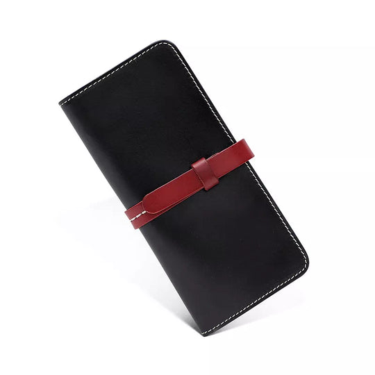 Women's Bifold Leather Wallet - Leather Purse Backpack