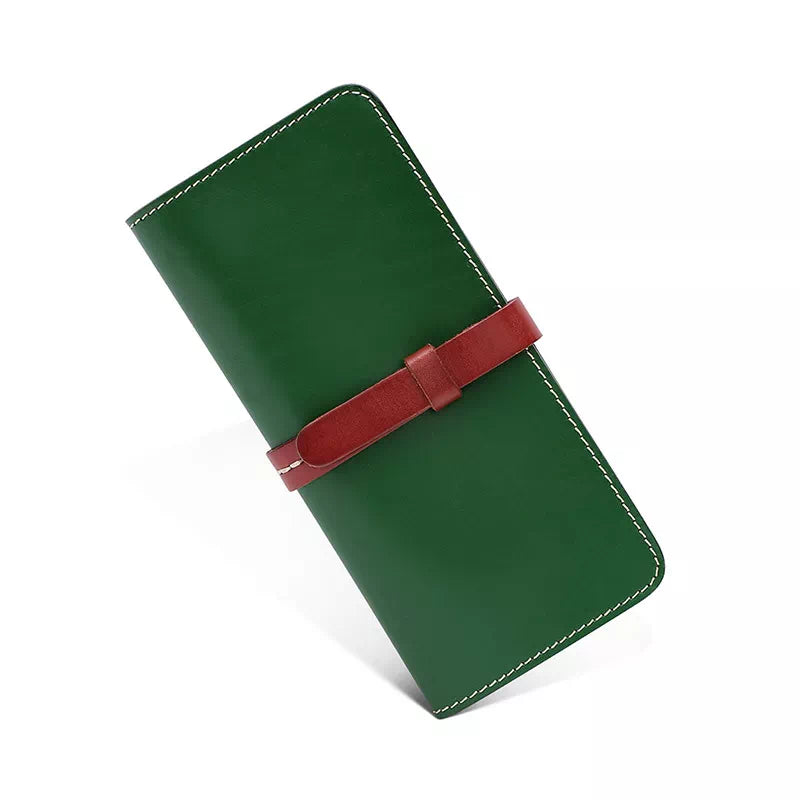 Women's Bifold Leather Wallet - Leather Purse Backpack