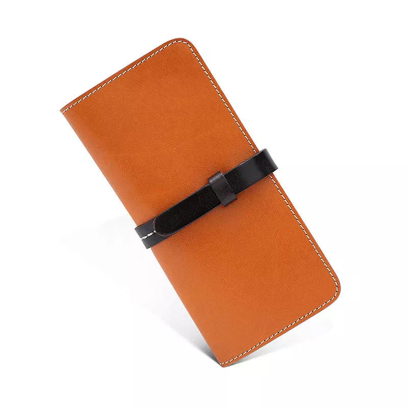 Women's Bifold Leather Wallet - Leather Purse Backpack