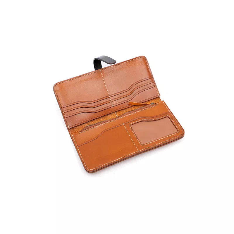 Women's Bifold Leather Wallet - Leather Purse Backpack