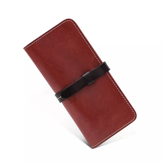 Women's Bifold Leather Wallet - Leather Purse Backpack