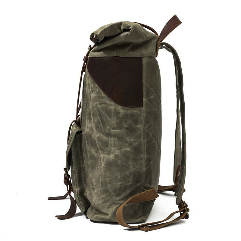 Large Canvas Backpack – Spacious, Durable Bag for Travel and Daily Use - Leather Purse Backpack