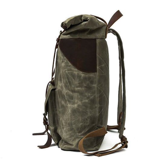Large Canvas Backpack – Spacious, Durable Bag for Travel and Daily Use - Leather Purse Backpack
