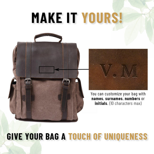 Small Canvas Backpack – Compact, Stylish Bag for Daily Essentials and Travel - Leather Purse Backpack