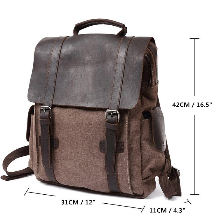 Small Canvas Backpack – Compact, Stylish Bag for Daily Essentials and Travel - Leather Purse Backpack