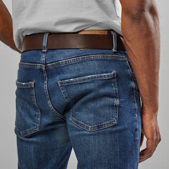 Genuine Leather Belt, Handmade Dark Brown Leather Belt - Leather Purse Backpack