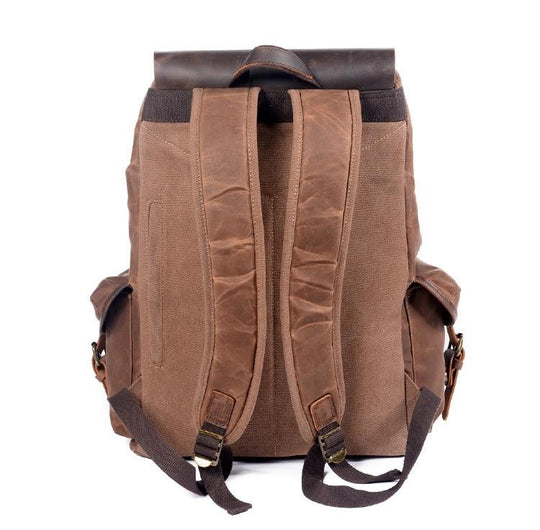 Waxed canvas multi-functional daypack 20-35 liters waterproof