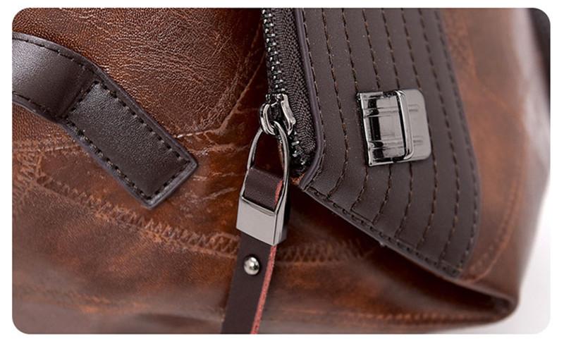 Genuine leather daypack with a side zipper in multiple color choices
