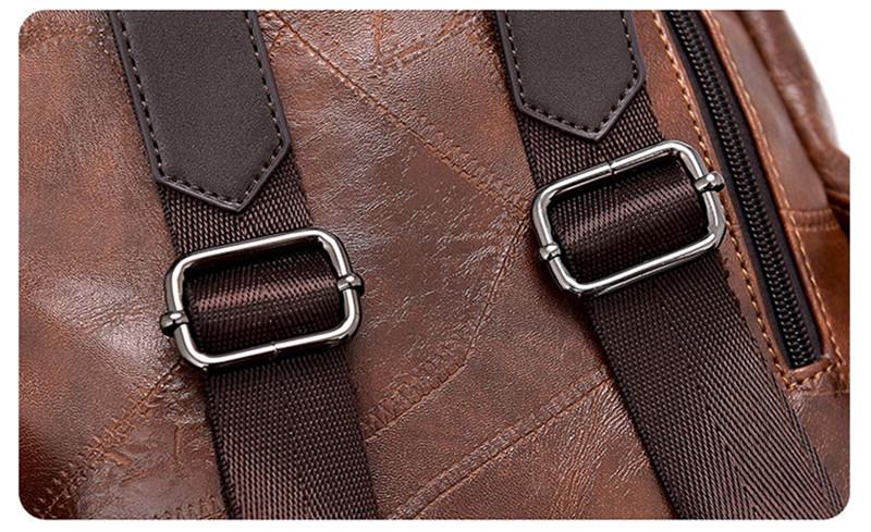 Retro style side zipper genuine leather backpack in a range of colors