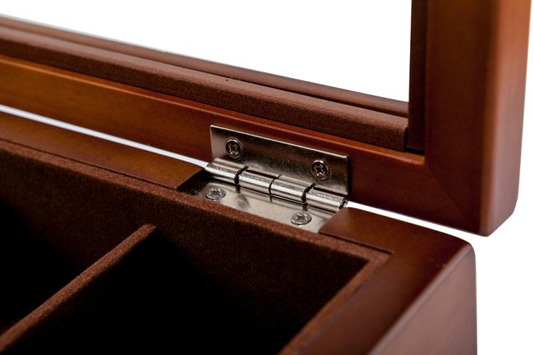 Brown Beech Wood Watch Display Box Organizer with 5, 8, 10 and 12 Slots - Leather Purse Backpack