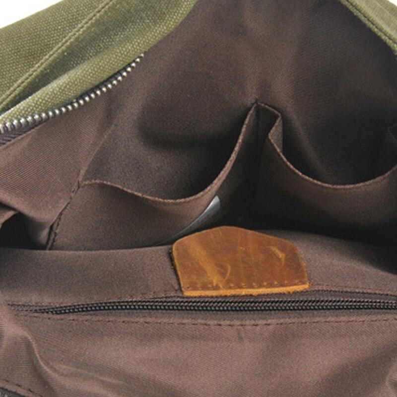 Vintage style canvas leather hiking backpack 20-35 liters