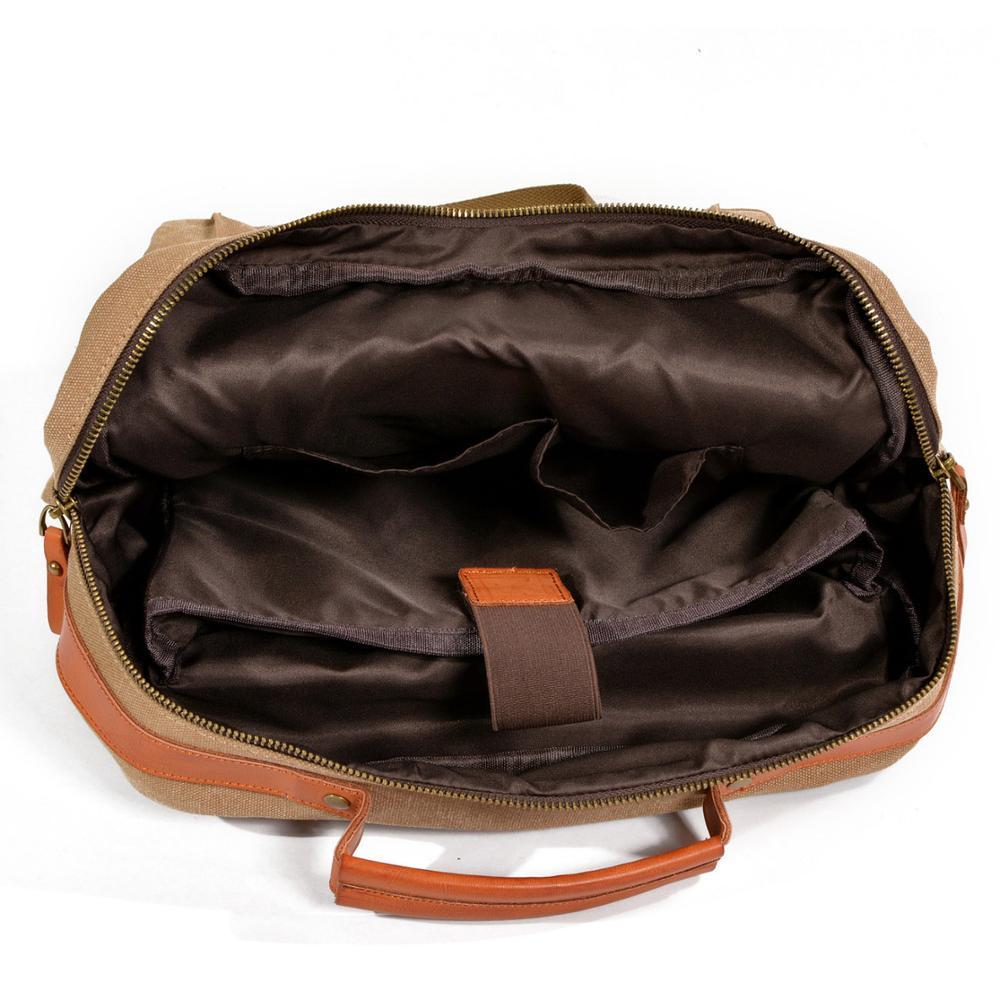 Water-resistant canvas leather hiking backpack with versatile functions 20-35L