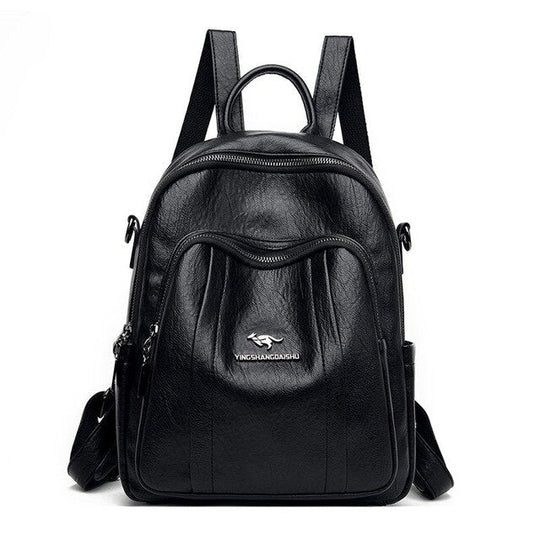 Spacious designer PU leather shoulder bag and backpack for casual use
