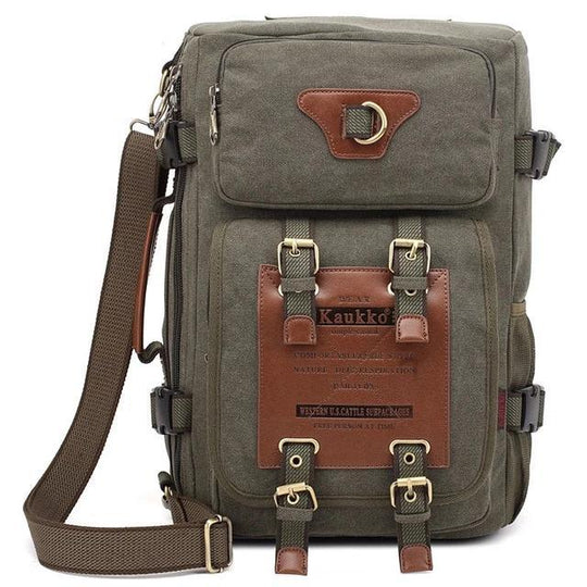 Leisure travel canvas backpack with 20-35L capacity