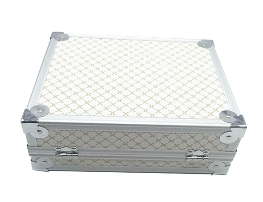 Luxury Silver Aluminum Watch and Jewelry Storage Suitcase - Leather Purse Backpack