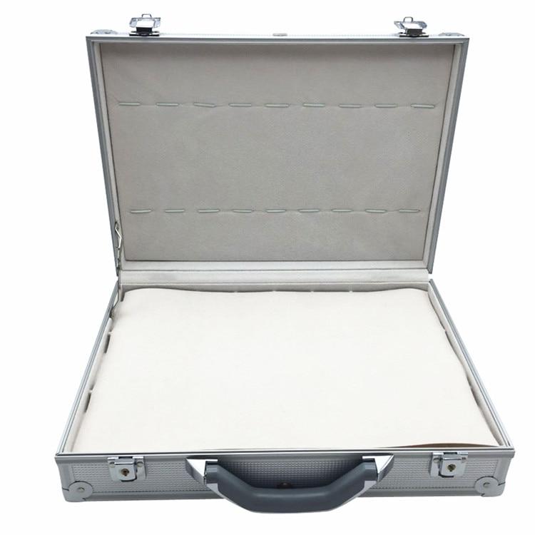 Silver Luxury Watch and Jewelry Suitcase Metal Storage Box - Leather Purse Backpack