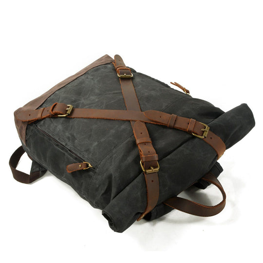 Versatile Canvas Rucksack Backpack – Durable, Stylish Bag for Travel - Leather Purse Backpack