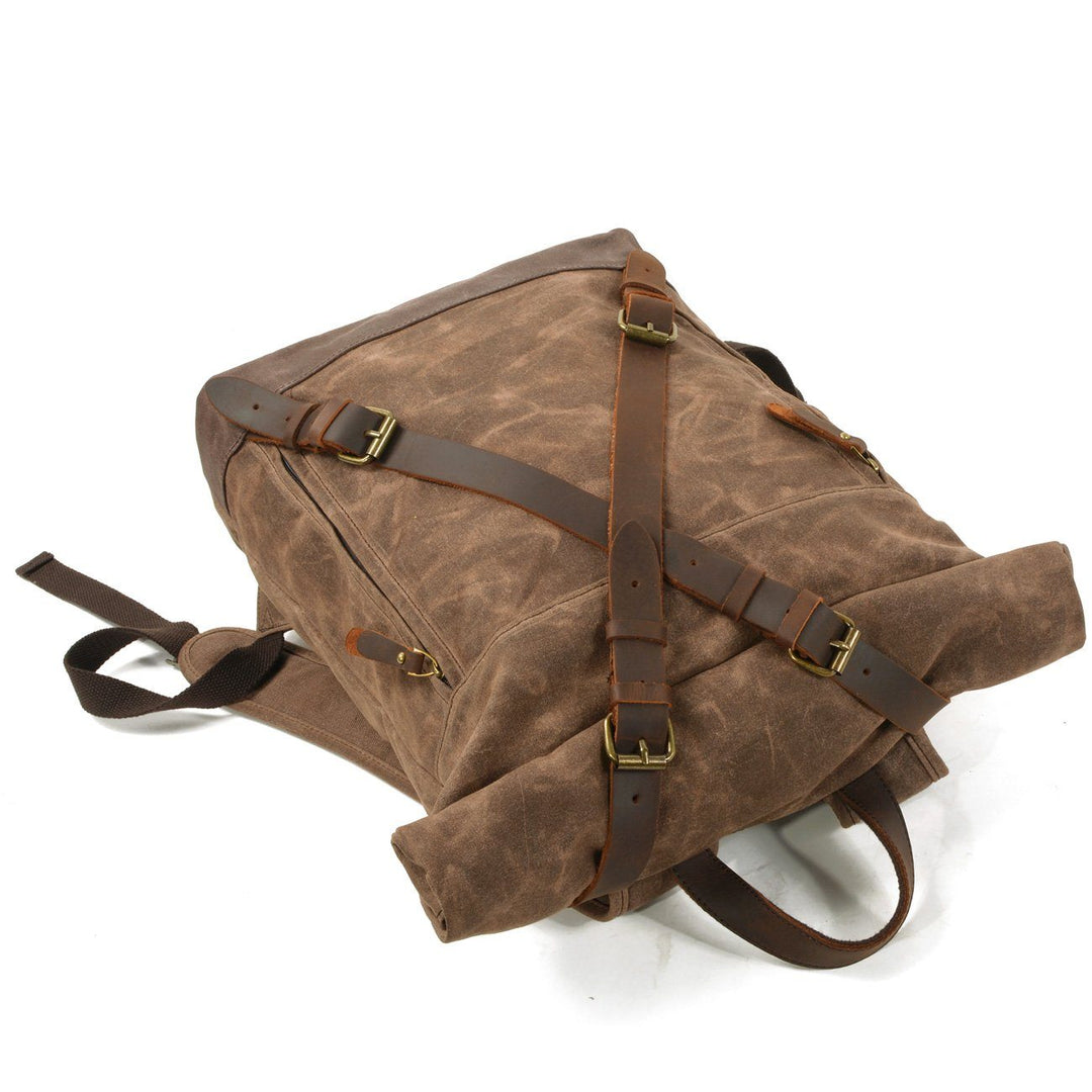 Versatile Canvas Rucksack Backpack – Durable, Stylish Bag for Travel - Leather Purse Backpack