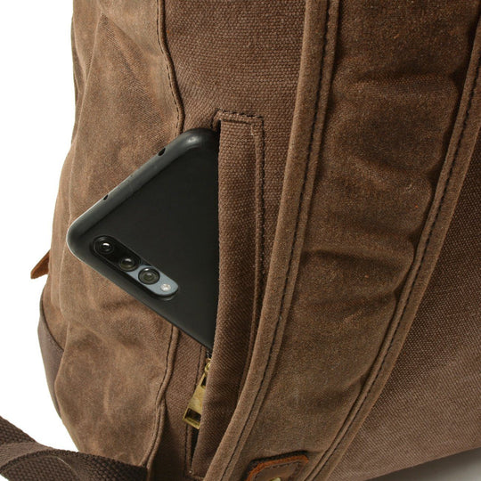 Versatile Canvas Rucksack Backpack – Durable, Stylish Bag for Travel - Leather Purse Backpack