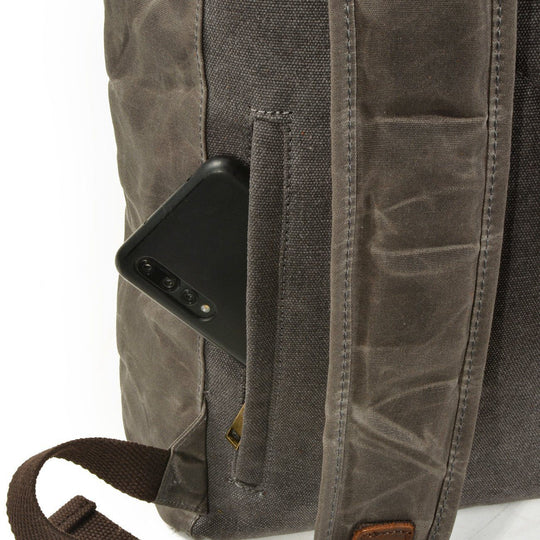 Versatile Canvas Rucksack Backpack – Durable, Stylish Bag for Travel - Leather Purse Backpack