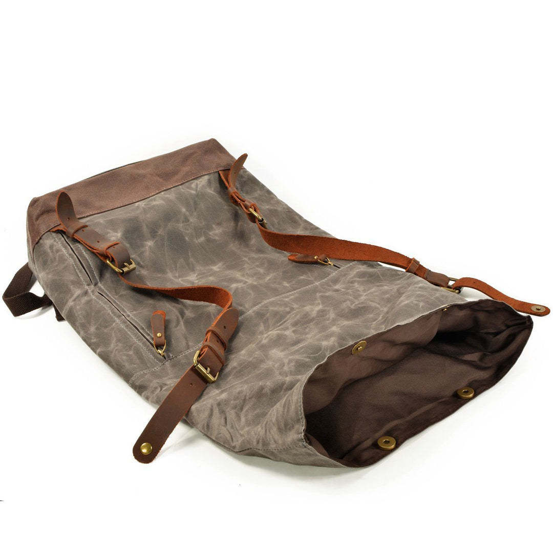 Versatile Canvas Rucksack Backpack – Durable, Stylish Bag for Travel - Leather Purse Backpack