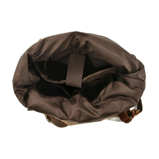 Versatile Canvas Rucksack Backpack – Durable, Stylish Bag for Travel - Leather Purse Backpack