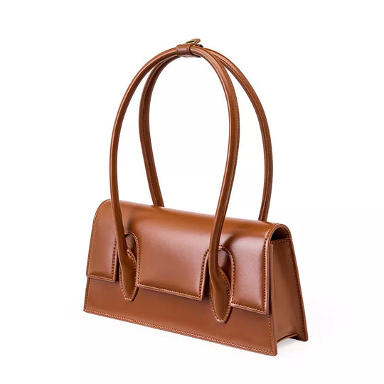 Women Leather Baguette Bag - Leather Purse Backpack