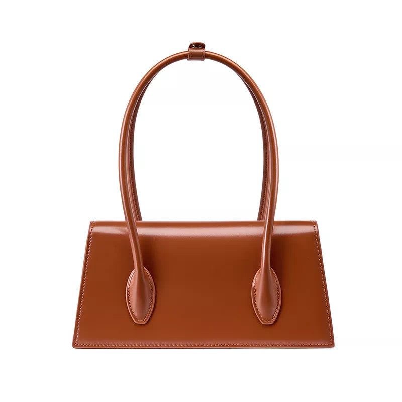 Women Leather Baguette Bag - Leather Purse Backpack