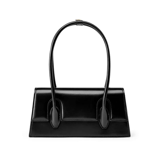 Women Leather Baguette Bag - Leather Purse Backpack