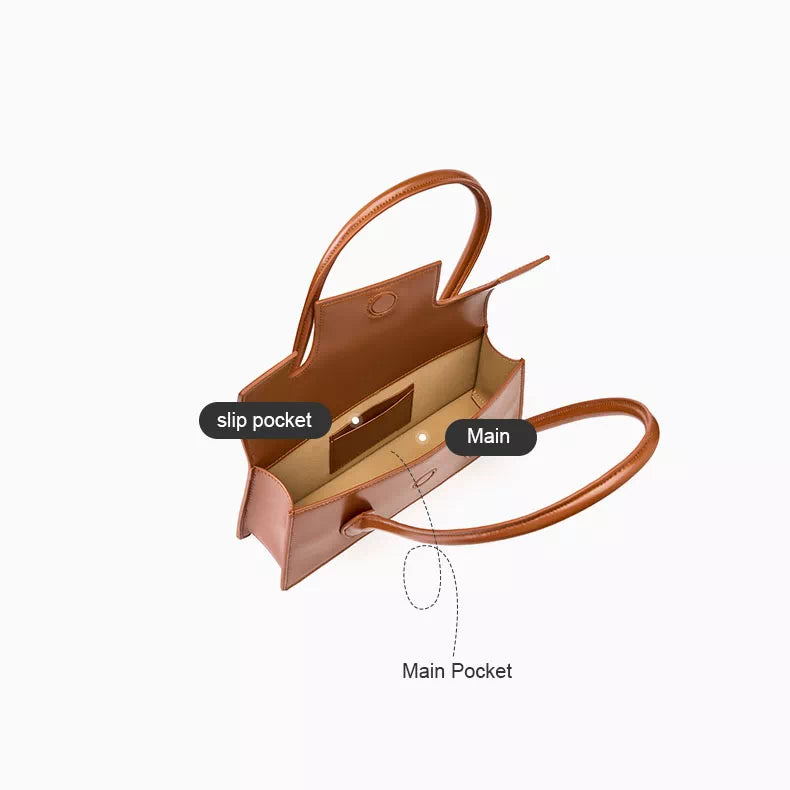 Women Leather Baguette Bag - Leather Purse Backpack