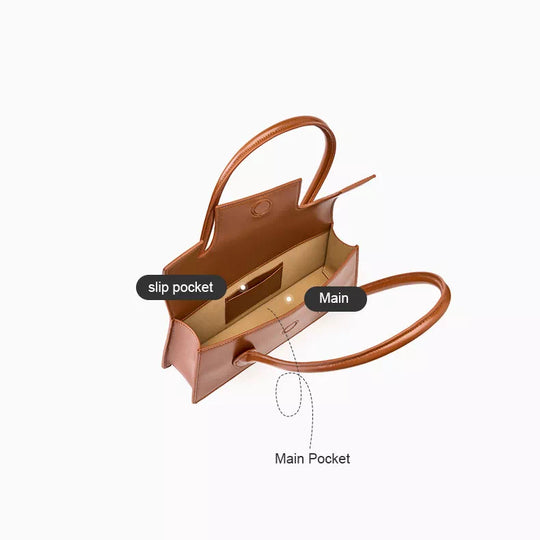 Women Leather Baguette Bag - Leather Purse Backpack