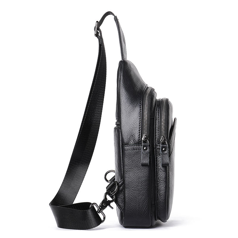 Handcrafted crossbody leather chest bag