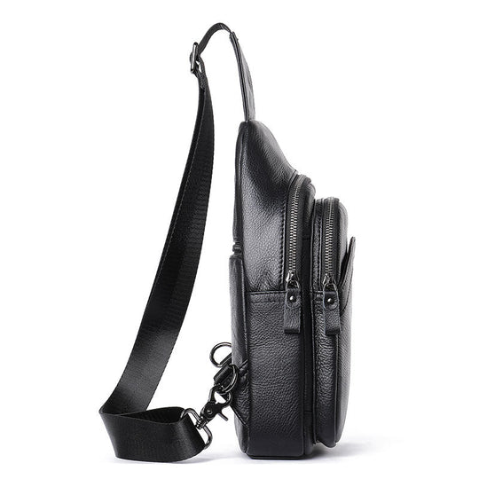 Handcrafted crossbody leather chest bag