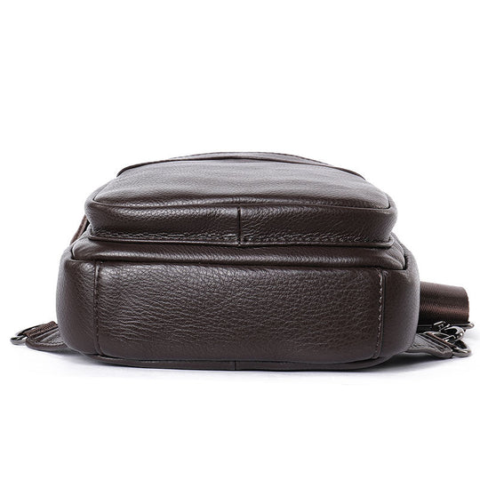 Refined men's chest bag with artisanal craftsmanship