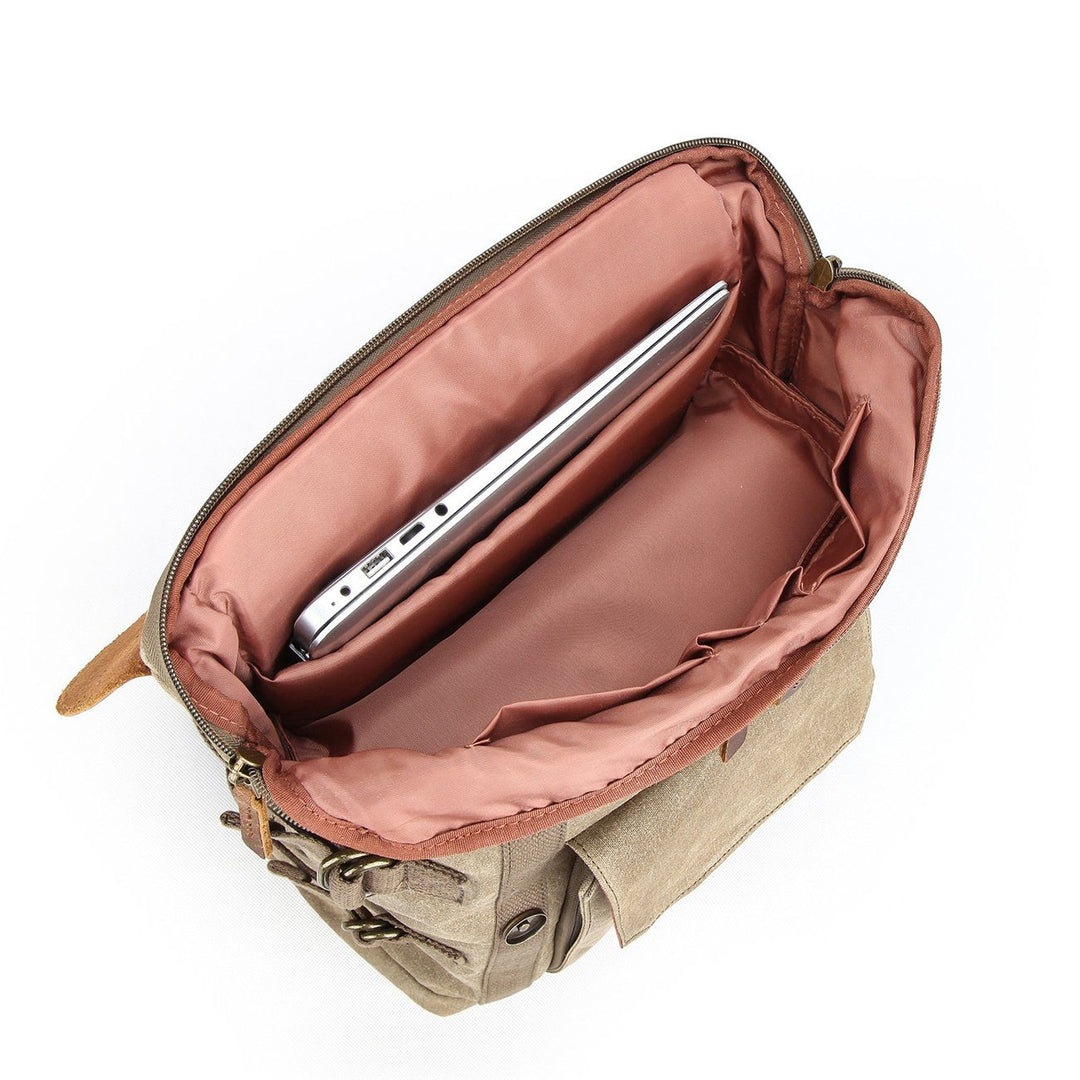 Stylish DSLR Camera Bag with Multiple Compartments and Ergonomic Design - Leather Purse Backpack
