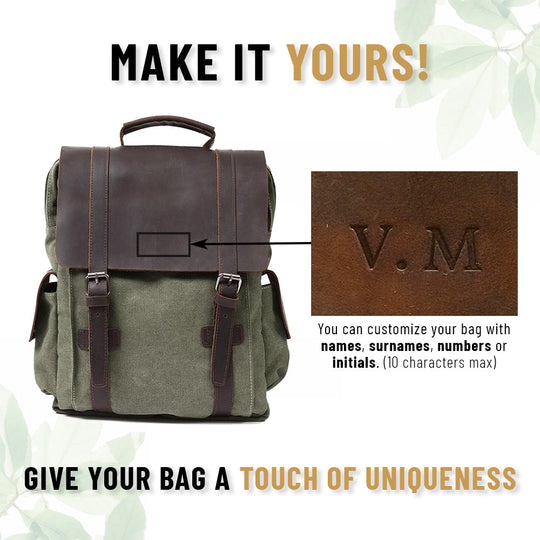 Small Canvas Backpack – Compact, Stylish Bag for Daily Essentials and Travel - Leather Purse Backpack