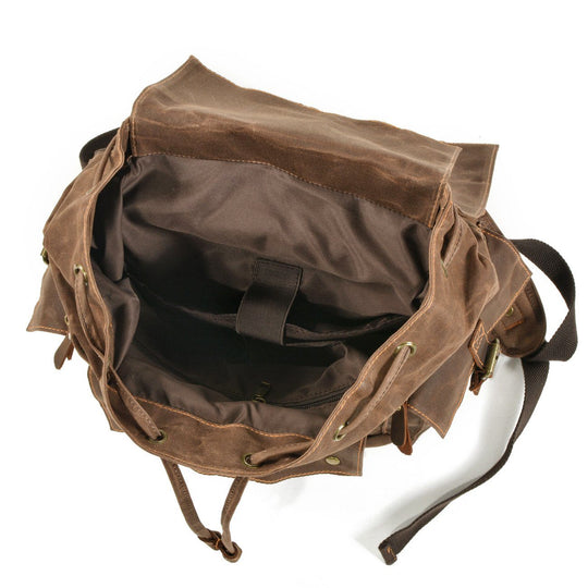 Versatile Canvas Drawstring Rucksack – Durable for Everyday Use - Leather Purse Backpack