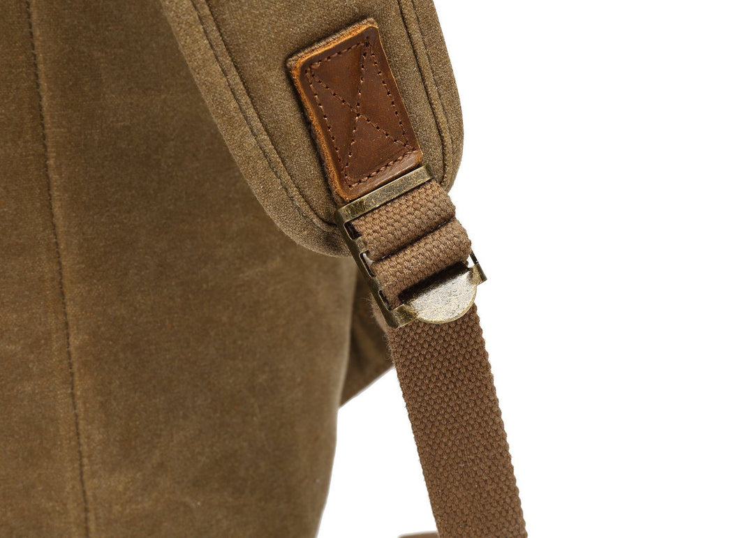 Heavy-Duty Waterproof Rucksack for Hiking and Travel - Leather Purse Backpack