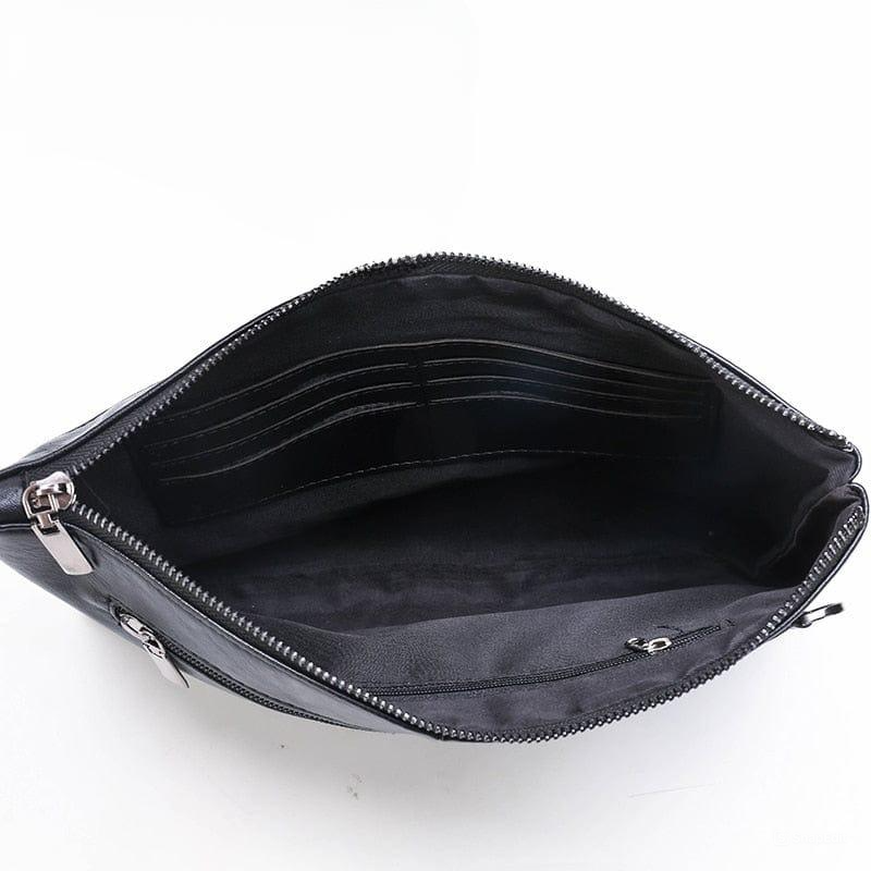 Genuine PU Leather Handmade Men's Classic Business Clutch Bag - Leather Purse Backpack
