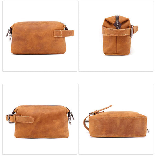 Premium Crazy Horse leather grooming kit