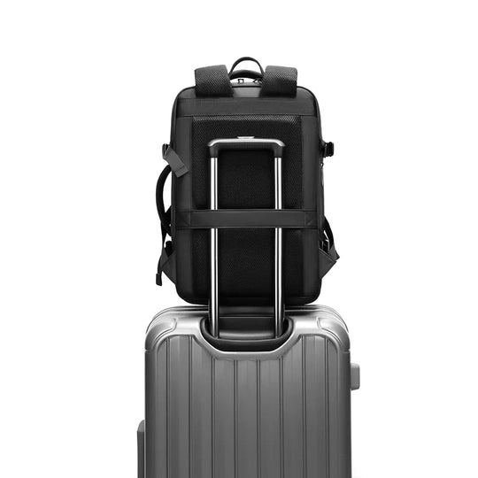 Expandable backpack for travel in a moderate size