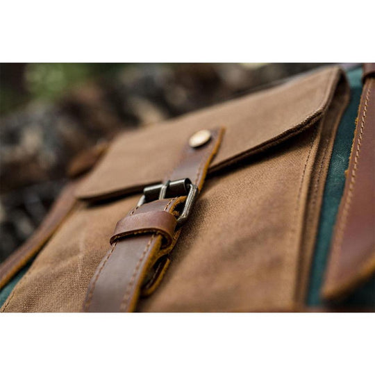 Elegant Vintage Laptop Backpack with Easy Access and Vintage Appeal - Leather Purse Backpack