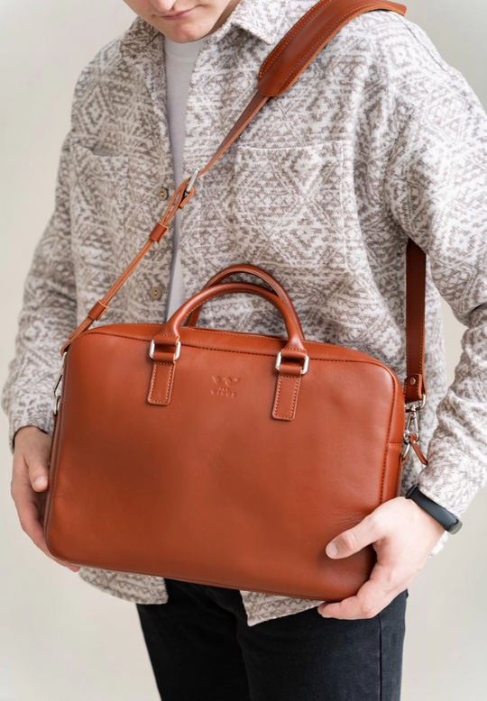 Leather Briefcase – Elegant Business Bag for Professionals - Leather Purse Backpack