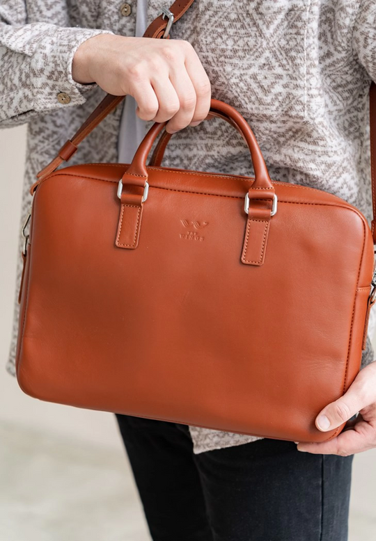 Leather Briefcase – Elegant Business Bag for Professionals - Leather Purse Backpack