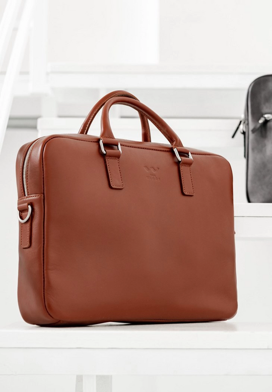 Leather Briefcase – Elegant Business Bag for Professionals - Leather Purse Backpack