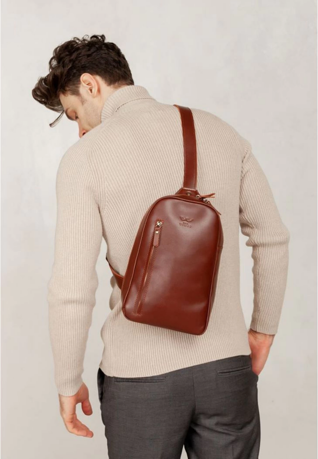 Leather Crossbody Bag for Men – Elegant and Functional - Leather Purse Backpack