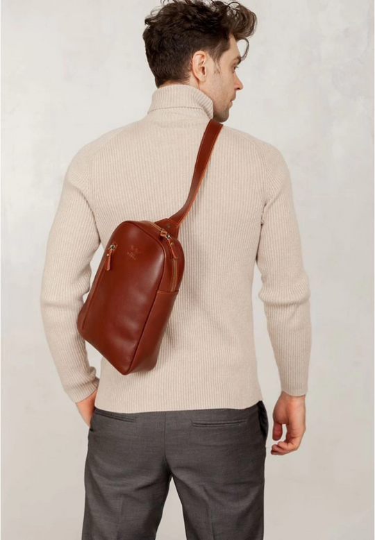 Leather Crossbody Bag for Men – Elegant and Functional - Leather Purse Backpack
